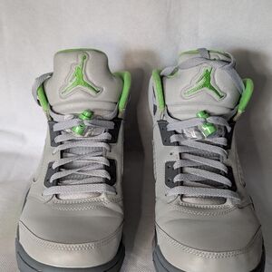 Air Jordan Jumpman Grey & Green Basketball Sneakers